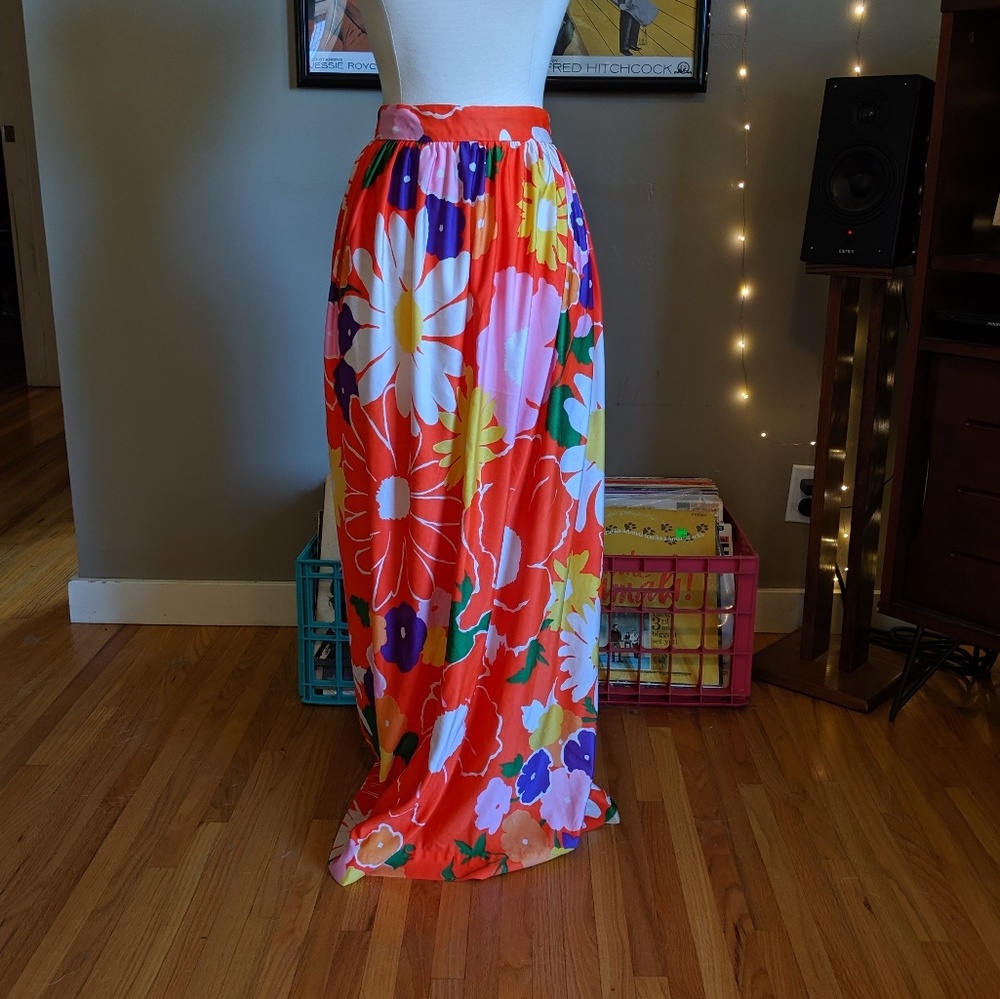 Groovy Montgomery Ward Flower Power Maxi Skirt